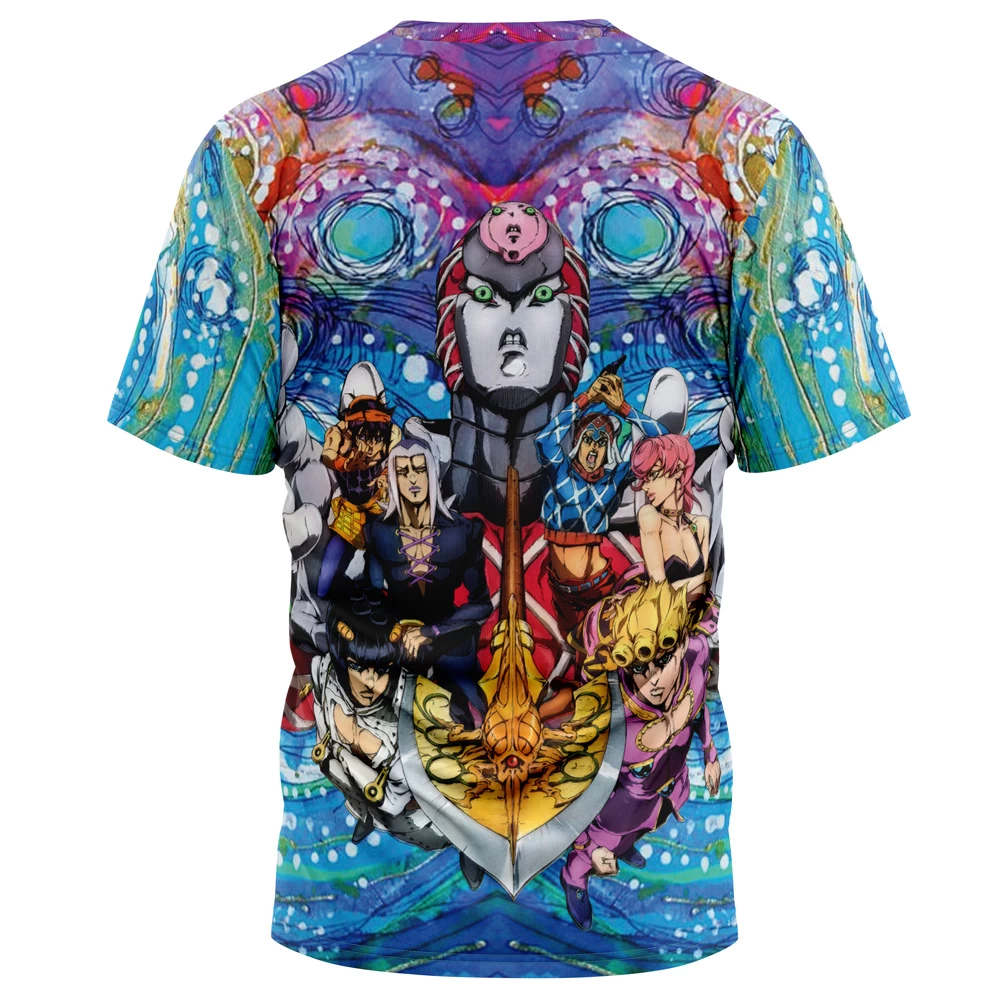 Trippy Golden Wind Squad Jojo’s Bizarre Adventure T-Shirt - Image 2