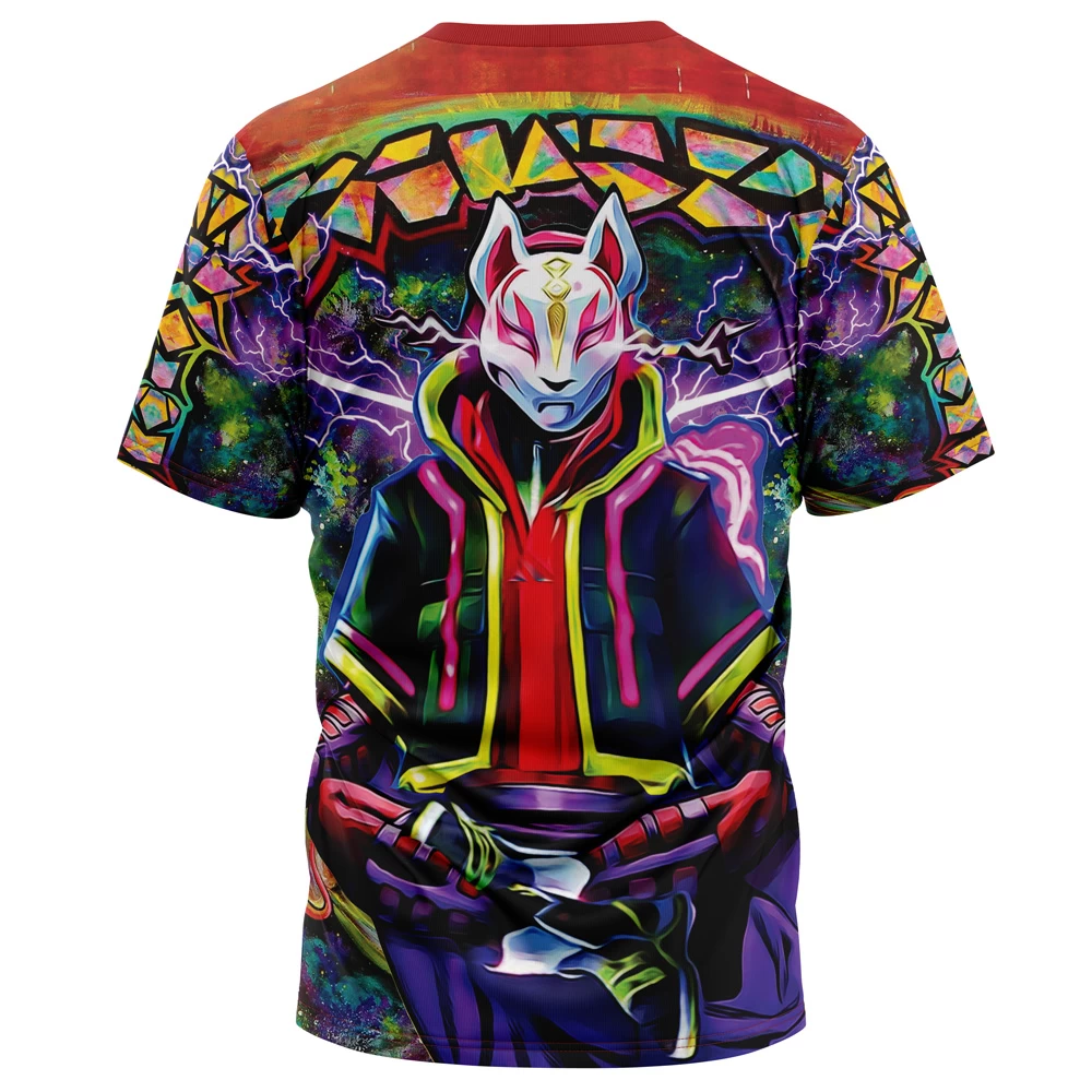 Trippy Kitsune Drift Mask Fortnite T-Shirt - Image 2
