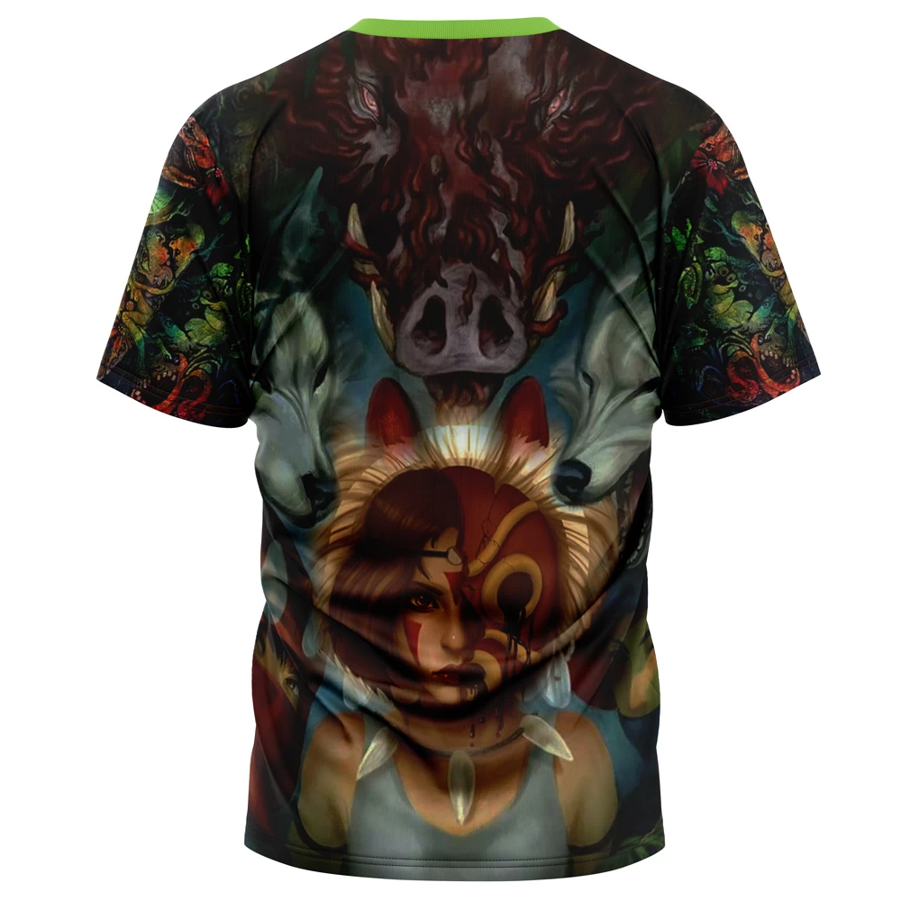 Trippy Princess Mononoke Studio Ghibli T-Shirt - Image 2