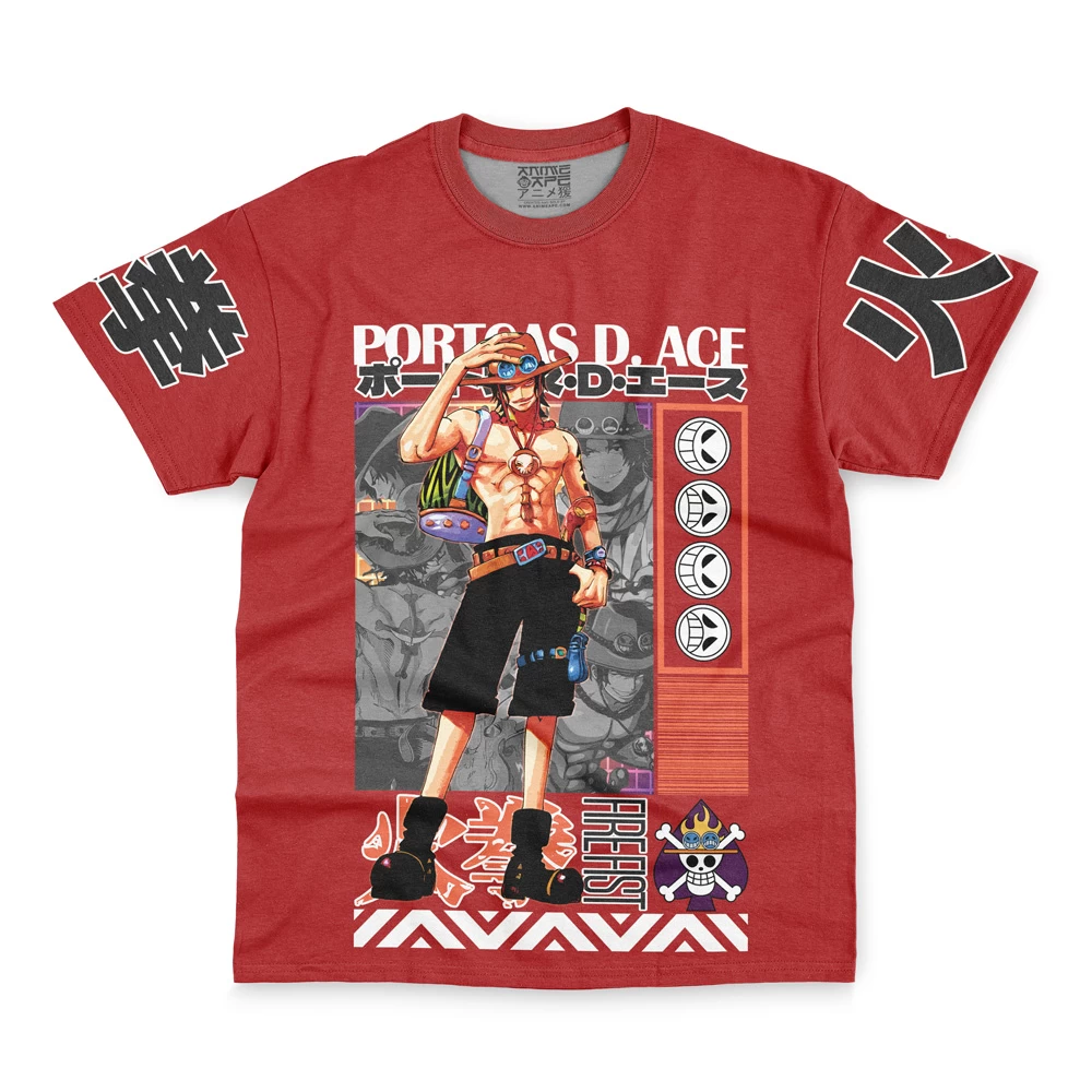 Portgas D. Ace One Piece Streetwear T-Shirt - Image 2