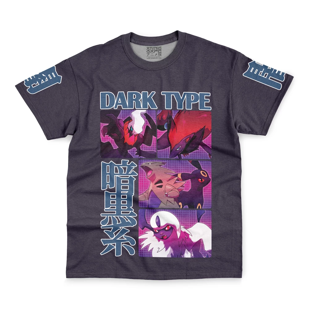 Dark Type Pokemon Streetwear T-Shirt - Image 2