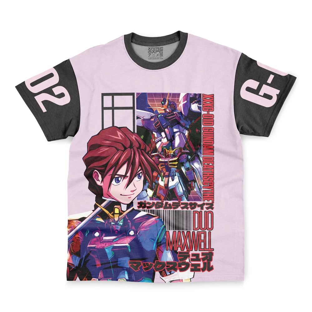 Deathscythe X Duo Maxwell Gundam Wing Endless Waltz Streetwear T-Shirt - Image 2