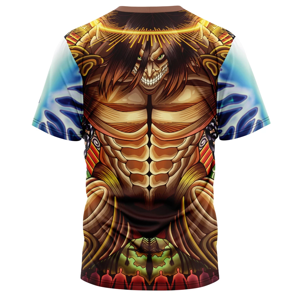 Trippy Eren Yeager Timeskip Attack On Titan T-Shirt - Image 2