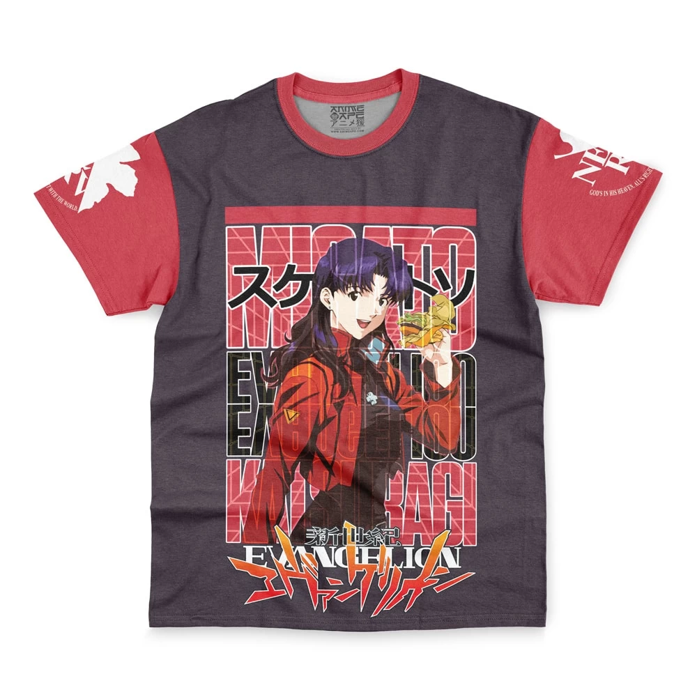 Misato Katsuragi Neon Genesis Evangelion Streetwear T-Shirt - Image 2