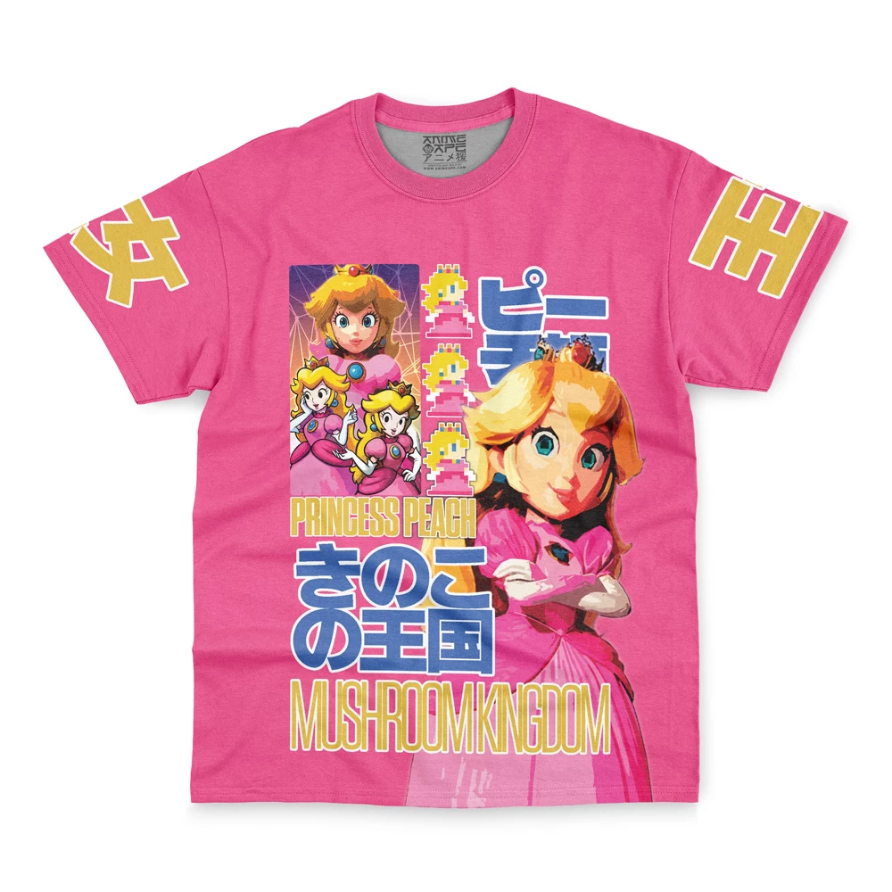 Peach Super Mario Streetwear T-Shirt - Image 2