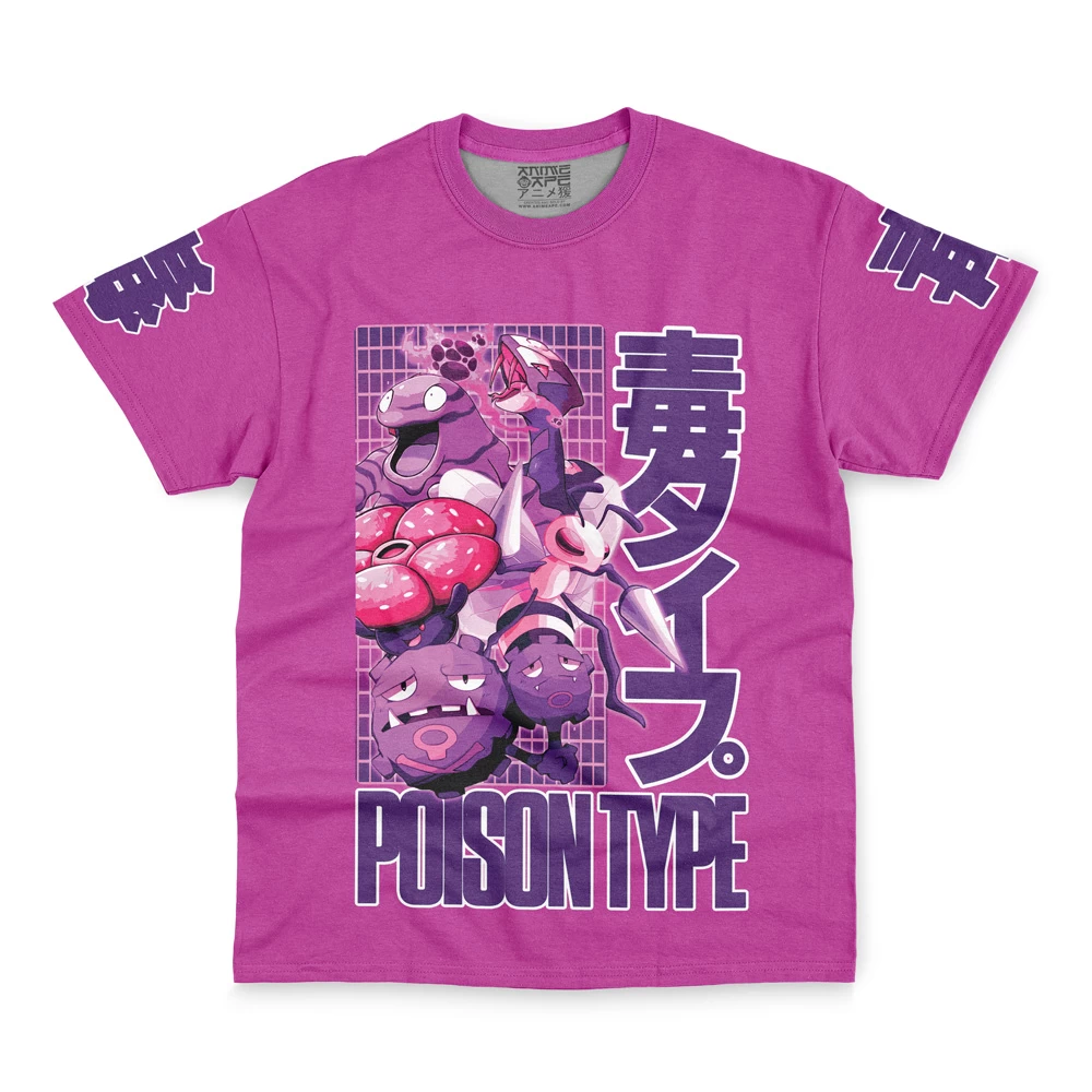 Poison Type Pokemon Streetwear T-Shirt - Image 2