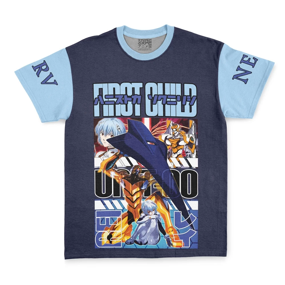 Rei Ayanami X Eva 00 Neon Genesis Evangelion Streetwear T-Shirt