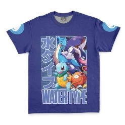 Water Type Pokemon Streetwear T-Shirt